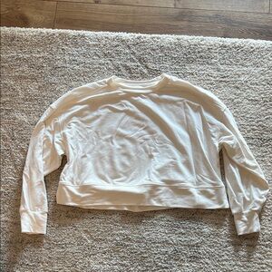 Women's white Cropped Sweatshirt